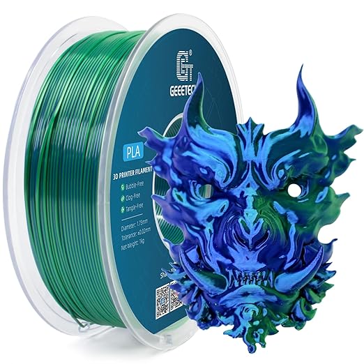 Geeetech 3D Printer Silk PLA Dual Color Filament, Metal-Like Shiny Silk by GEEETECH