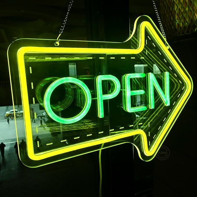 Planzo Open Neon Sign LED Beer Bar Open Neon Light - Image 4