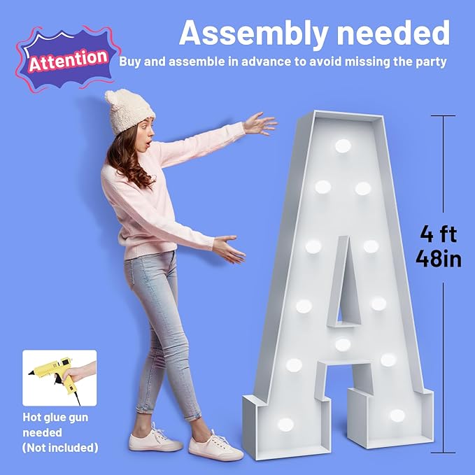 4FT Marquee Light Up Numbers - Image 2