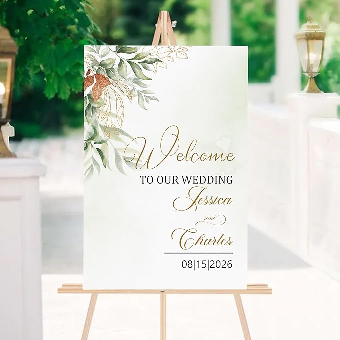 Eucalyptus Wedding Welcome Sign Template, Custom Wedding Board - Image 5