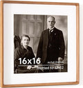 16x16 Picture Frame USA-Sourced Natural Cherry Wood Solid Original Wood Photo by Dreamland