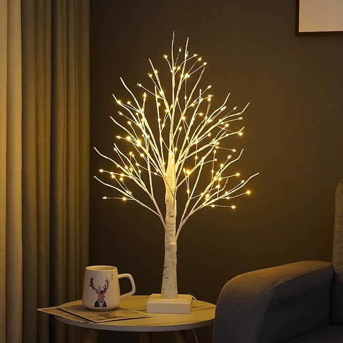 144 LED Birch Tree Lights with Remote Control, DIY Artificial Tree Lamp with - Image 3