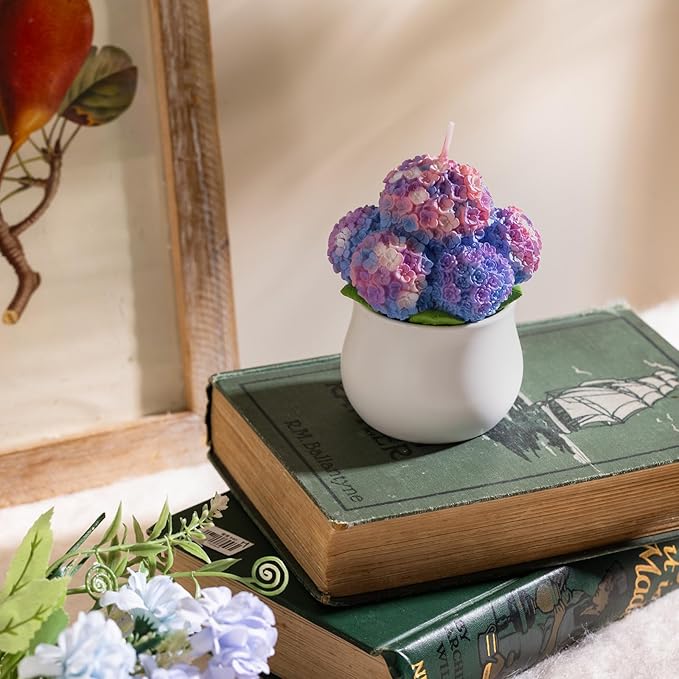 Hydrangea Potting Scented Candle Home Decora - Image 3