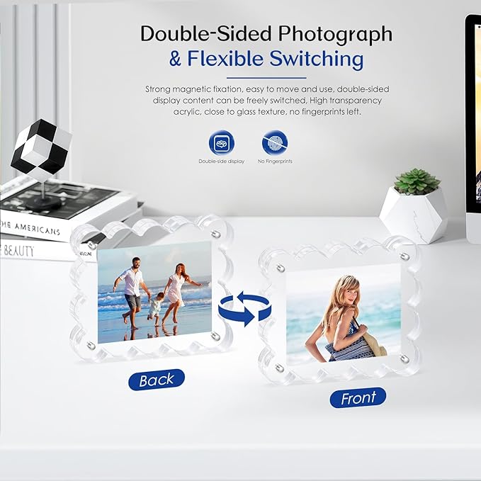 2Pack Magnetic Acrylic Picture Frames 2×3 Inch - Image 2