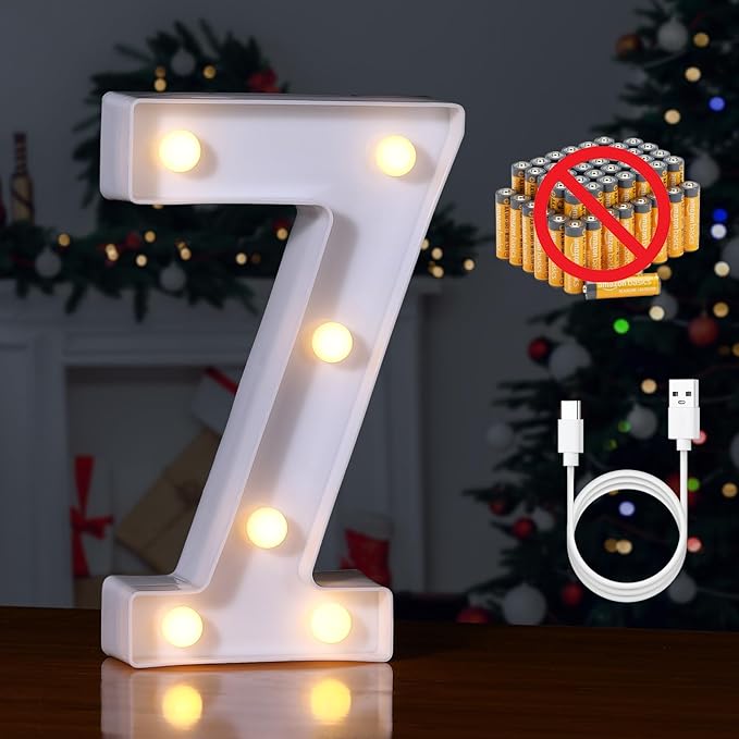 Foaky Rechargeable LED Letter Lights Sign Marquee Light Up Letters Sign by Foaky