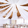PartyVillage 6 Panels 5ftx30ft White Ceiling Drapes by PartyVillage