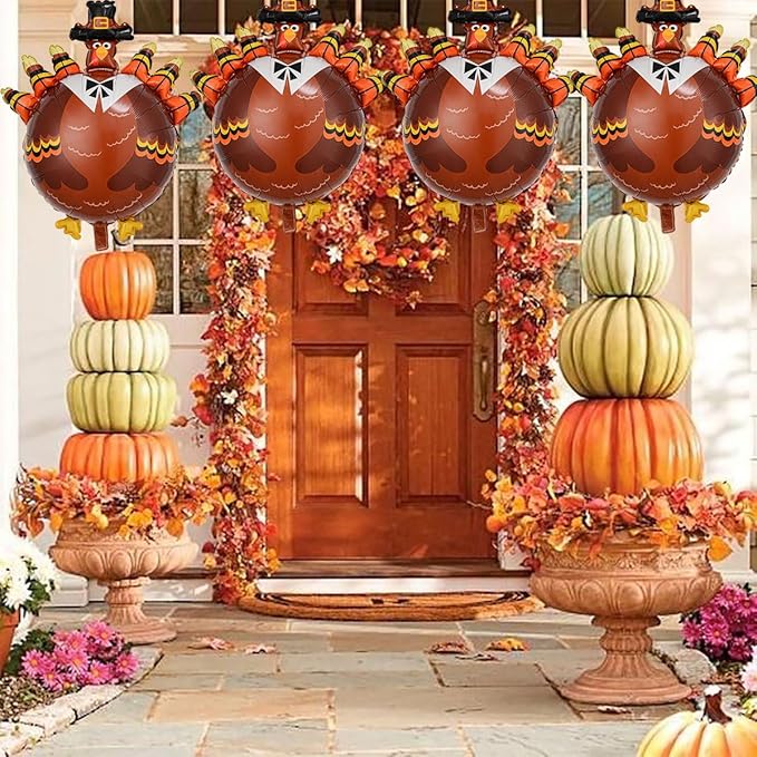Turkey Balloon Thanksgiving Balloons Fall Balloon Decorations Turkey Balloons - Image 3