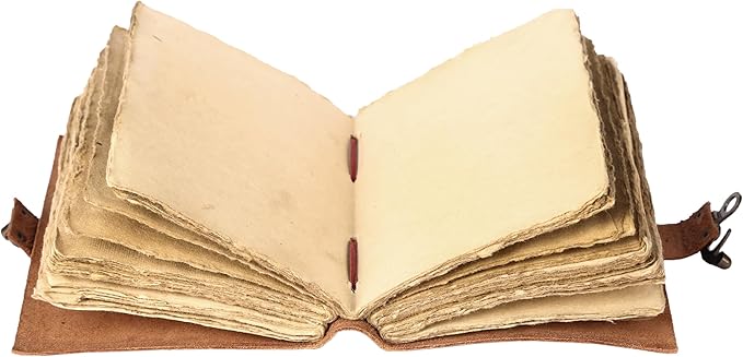 Vintage Leather Journal Handmade Buffalo Non-Refillable Deckle Edge Paper – - Image 4