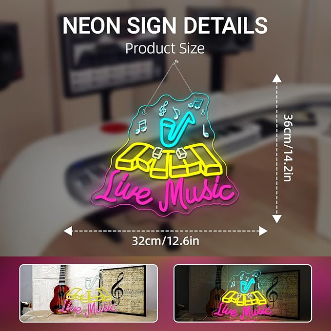 Live Music Neon Sign Jazz Neon Signs - Image 5