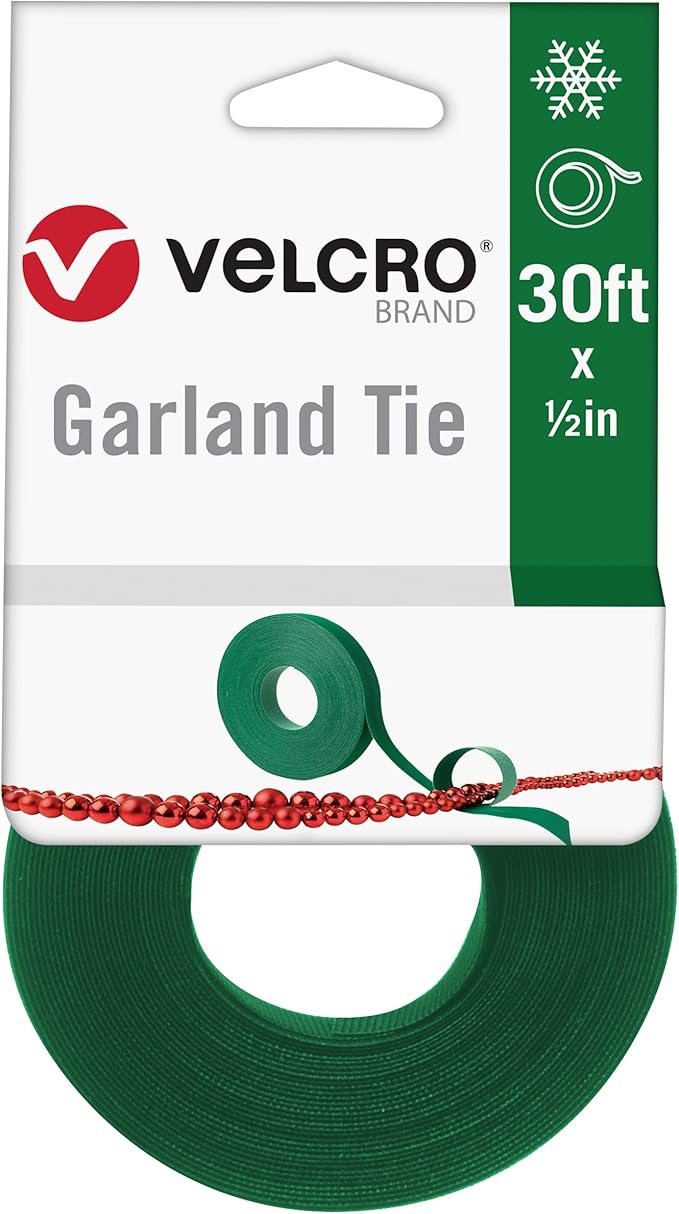 VELCRO Brand Holiday Garland Ties or Cable Straps | Hang Garlands, Lights or by VELCRO%C2%AEBrand