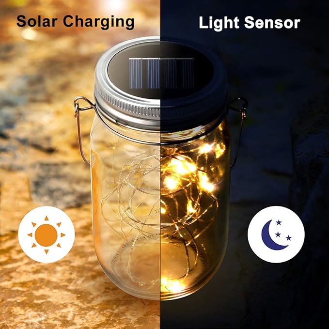 Urvoix Solar Mason Jar Lights - Image 4