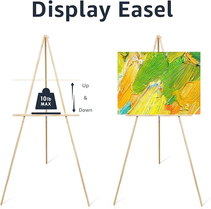 Wooden Easels for Display, Wood Easels for Wedding Signs, Stand Tripod - Image 5