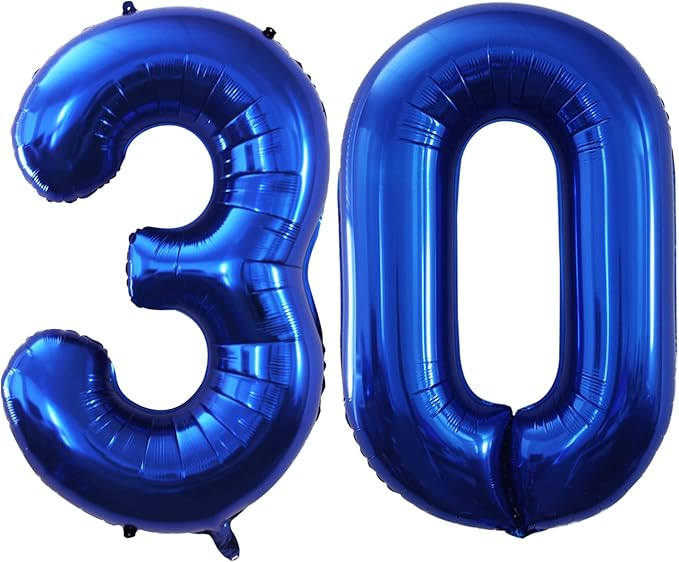 GOER Number 30 Balloons for 30th Birthday Party Decorations, 42 Inch Jumbo Foil by GOER