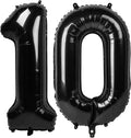 Black Number 10 Balloon, 40 Inch, Birthday Party Decorations, Anniversary & by Upgesy