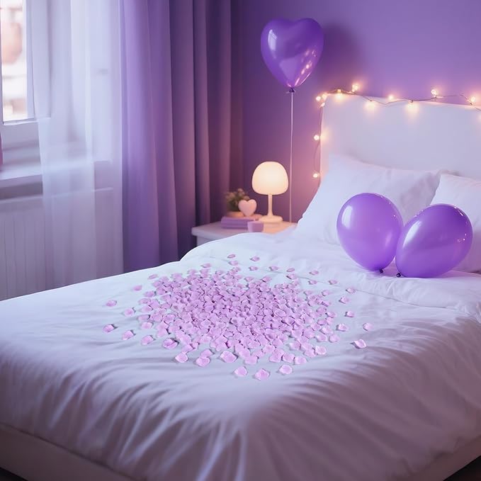 1000 Pcs Light Purple Rose Petals Artificial Silk Flower Petals Romantic - Image 6