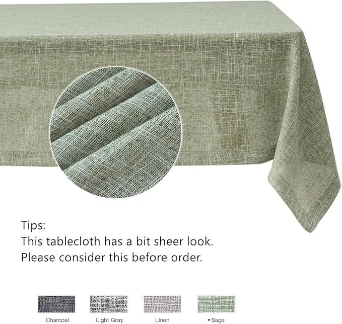 maxmill Flaxy Faux Linen Table Cloth - Image 5