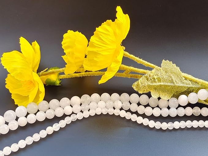 Stone Beads 10mm 60pcs White Jade Beads Round Loose Gemstones Beads - Image 6