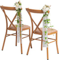 Meldel Wedding Chair Decorations Aisle Floral Set of 10 Artificial Flowers by Meldel