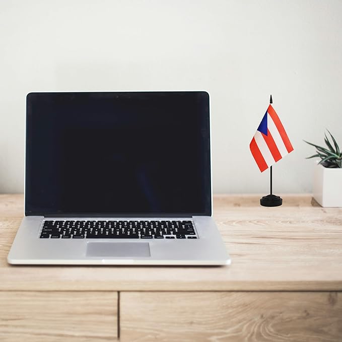 2 Pack Puerto Rico Desk Flag Set, Puerto Rican Desktop Small Miniature Table - Image 5