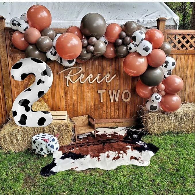 40 Inch Big Cow Print Number 2 Balloon Birthday Decoration, Number 2 Helium - Image 4
