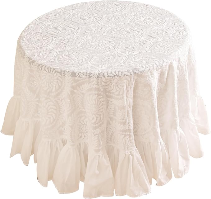 patdrea Vintage Ruffle Tablecloth - Image 2