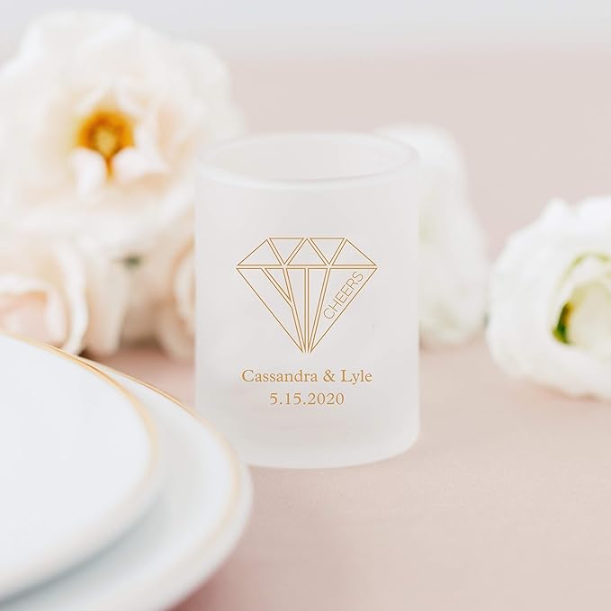 WEDDINGSTAR Personalized 3oz Frosted Shot Glass Customizable Full Color Print - Image 3