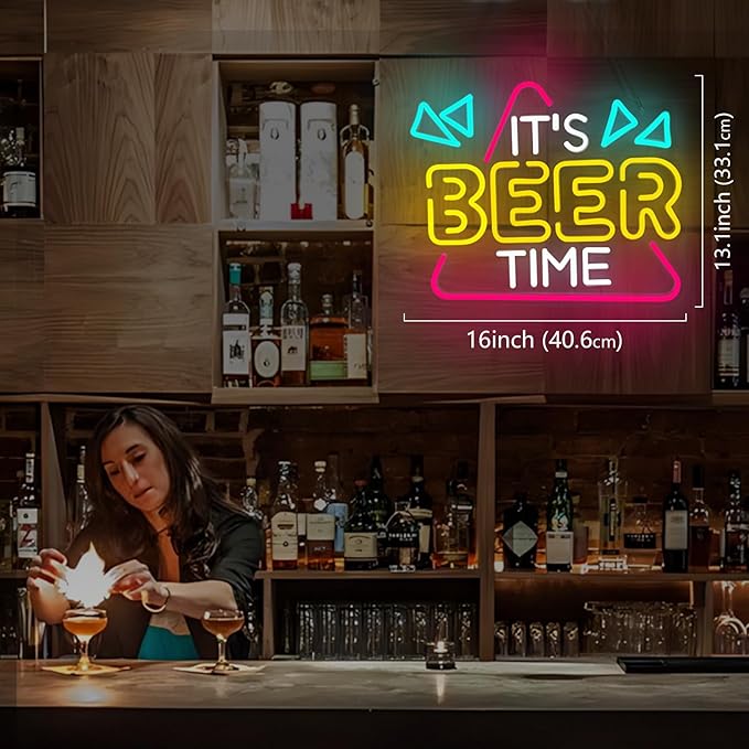 Beer Neon Sign for Wall Decor, Neon Lights Bar Sign for Home Bar Pub Home Party - Image 6