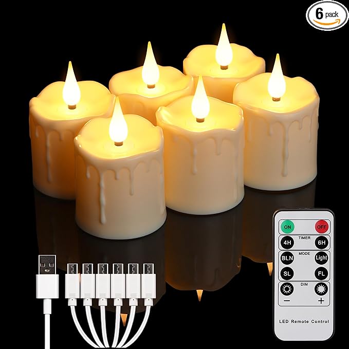 FREEPOWER Rechargeable Flameless LED Votive Candles by FREEPOWER