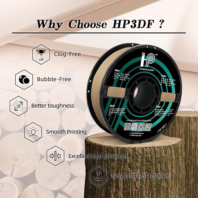 PLA Filament, Wood PLA, 3D Printer Filament, PLA Filament 1.75mm Dimensional - Image 3