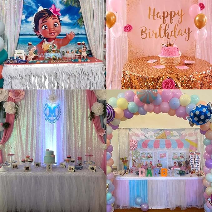 Iridescent Sequin Backdrop 8FTx8FT 1 Panel Sparkle Backdrop Curtain Glitter - Image 4