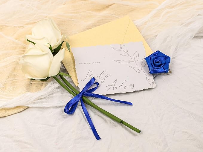 Royal Blue Satin Ribbon 1/4 inch X Continuous 100 Yards, Single Face Polyester - Image 6