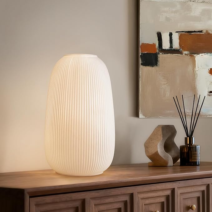 RONDURE 9.5" Modern Ceramic Table Lamp, Modern Bedside Lamps by RONDURE