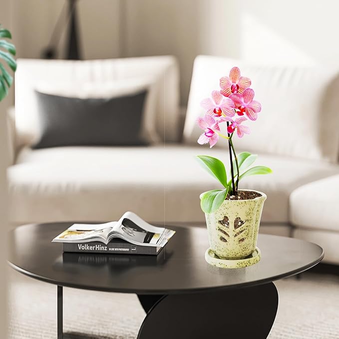 Orchid Pot 4 Inch, Ceramic Orchid Pots - Image 4
