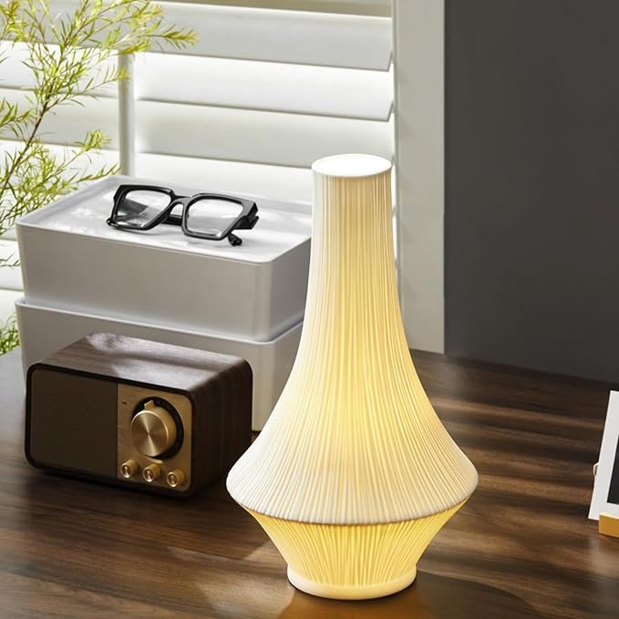 RONDURE 12.3" Modern Ceramic Table Lamp, Modern Bedside Lamps - Image 5