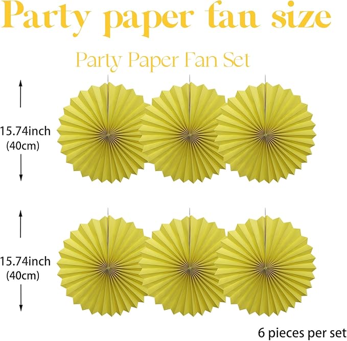 Yellow Party Decorations, Paper Decorations - Image 2