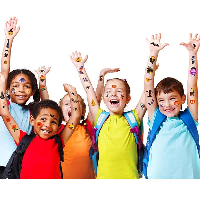 Tattoos for Kids, 300+ Mixed Styles Halloween Temporary Tattoos Stickers Set - Image 5