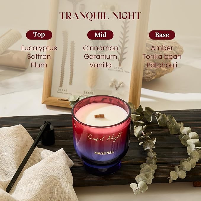 M&SENSE 9.88oz Natural Soy Wax Jar Candle - Image 3