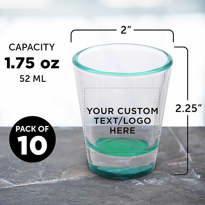 Custom Shot Glasses 1.75 oz. Set of 10, Personalized Bulk Pack - Image 5