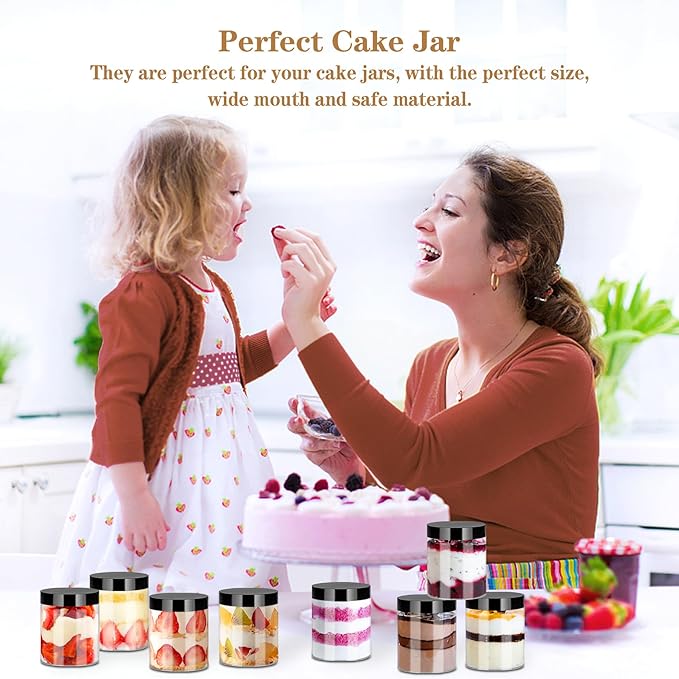 Plastic Jars with Lids Empty Slime Cosmetics Containers Clear Gift Food Jars - Image 6