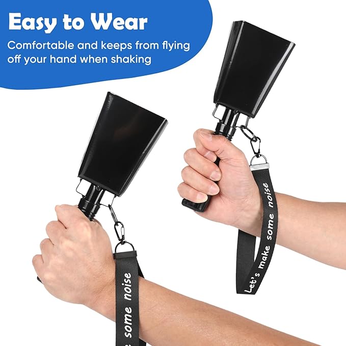 Cow Bells Noise Makers with Handle: Cowbells Hand Percussion - Image 4