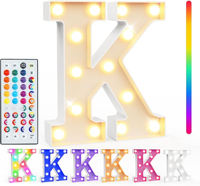 Pooqla Colorful Light Up Letters by Pooqla