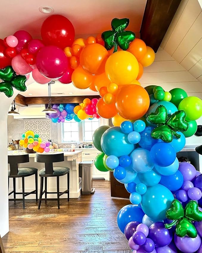 Bezente Assorted Rainbow Latex Balloons, 100 Pack 12 inch Round Helium Bright - Image 8