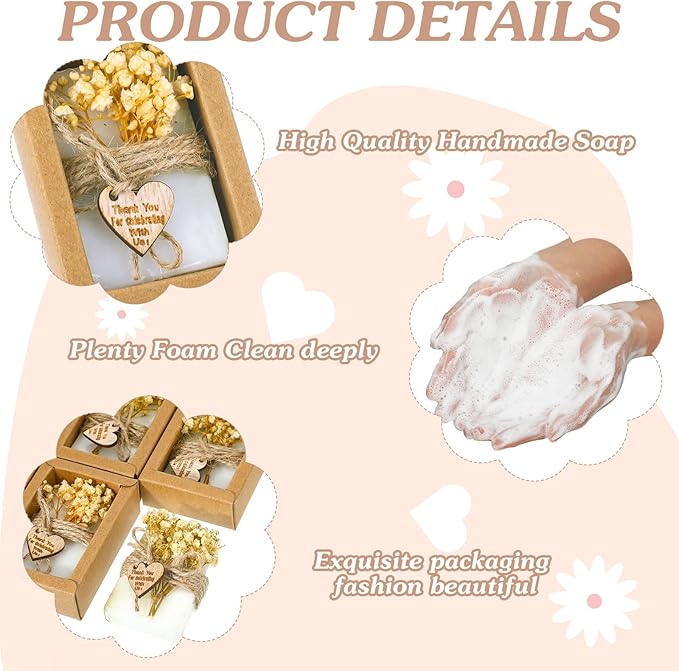 Demissle 30 Pcs Mini Scented Soap Wedding Party Favors Gifts Baby Shower Bridal - Image 3