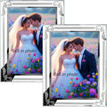 Photo Frames Picture Frame 2 Pack 6x8 High Definition Glass Vertical and by TYSSELY