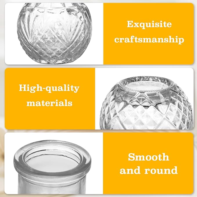 Glass Bud Vase Set of 16, Small Vases - Image 4