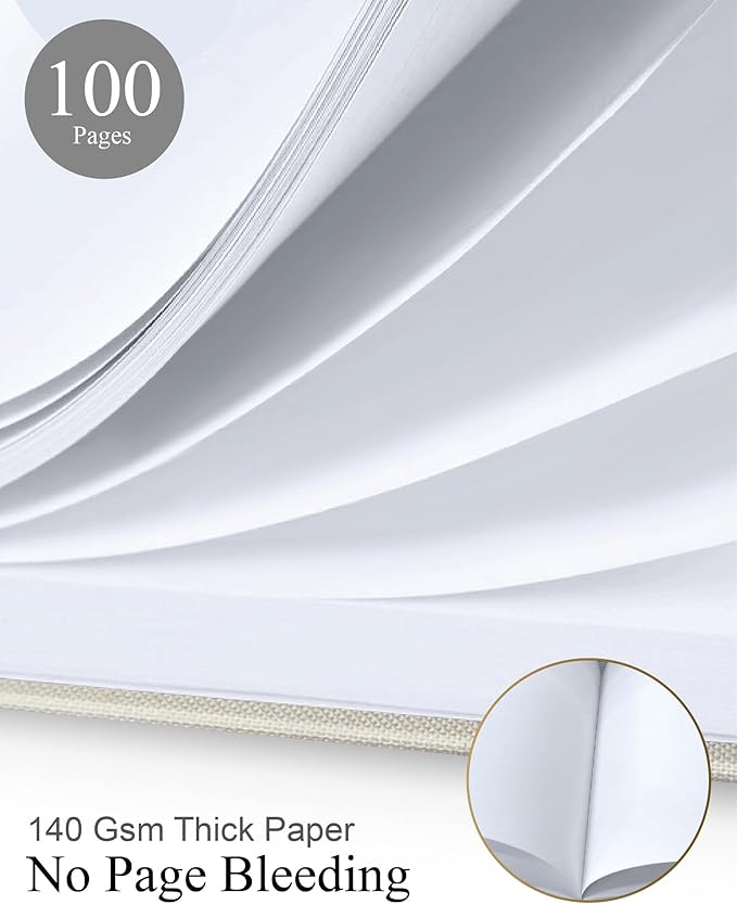 Elegant Linen Wedding Guset Book - Image 3