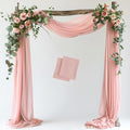 Wokceer Blush Wedding Arch Draping Fabric Backdrop 2 Panels 28.7" X 20FT Sheer by Wokceer