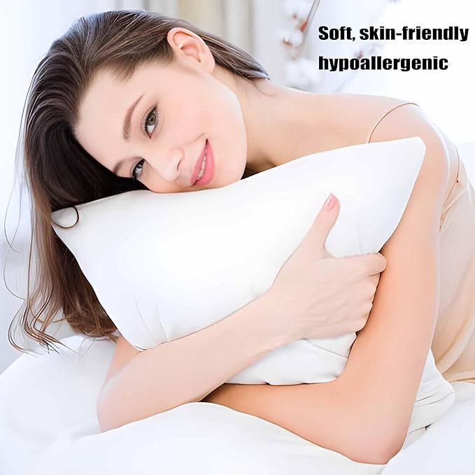 Ultra Thin Flat Soft Bed Pillows King Size Set of 2 Pack - Image 3