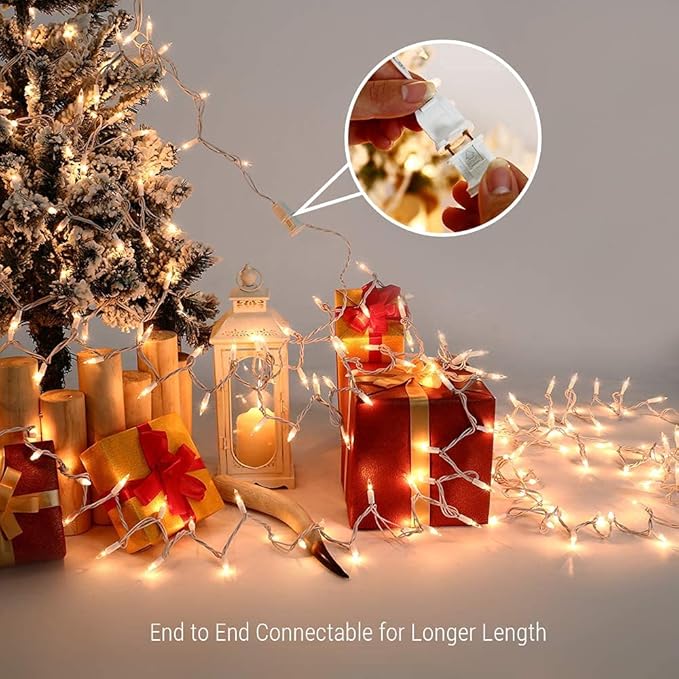 PhilzOps Christmas String Lights, 69.6ft 300Ct White Christmas Tree Lights - Image 3
