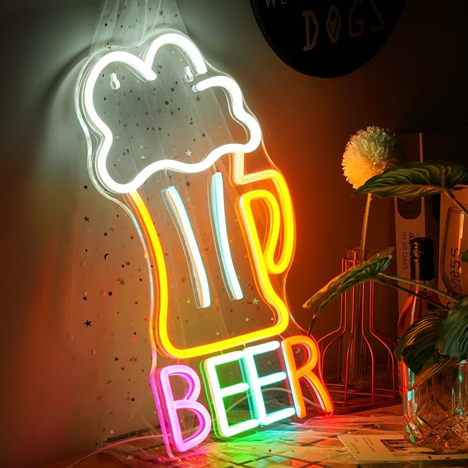 Beer Neon Sign Led Beer Signs Colorful Neon Lights - Image 3